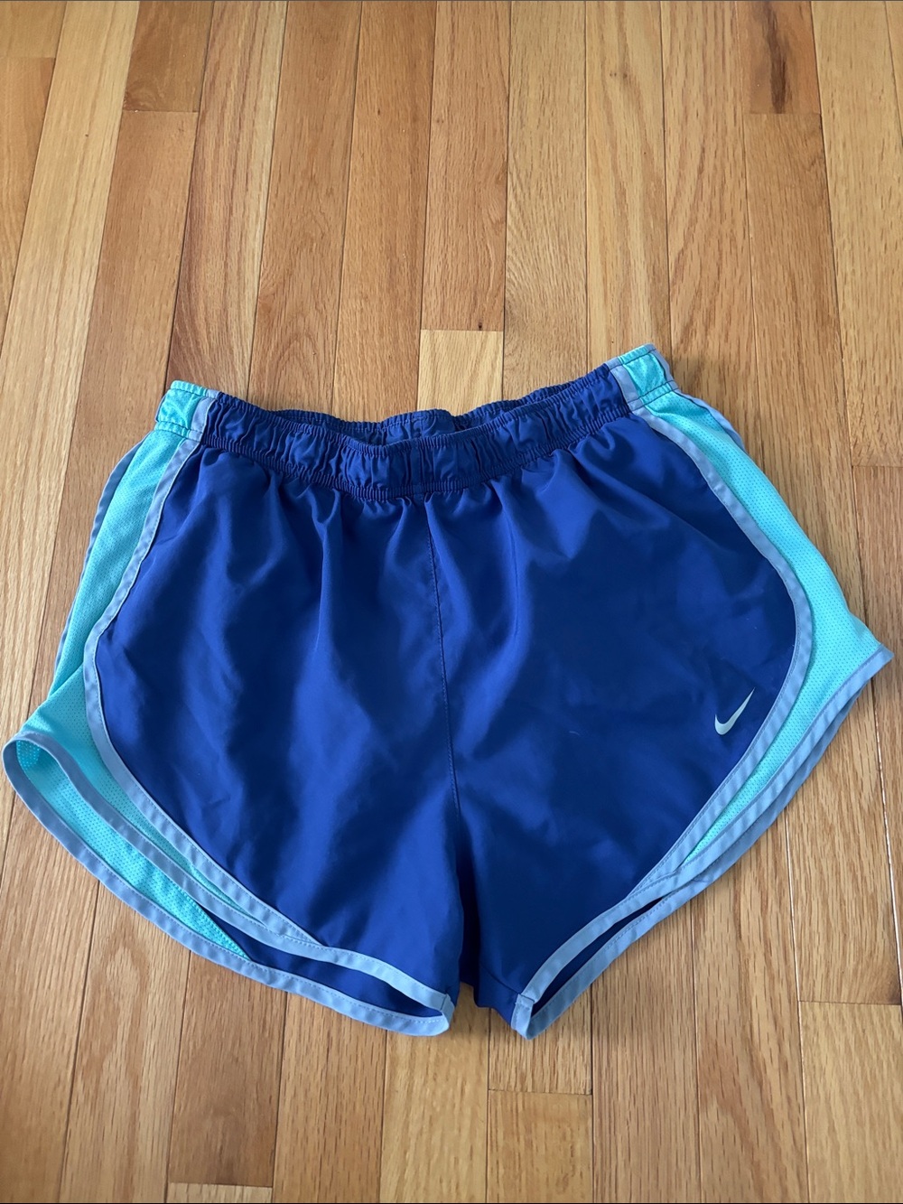 Nike Women's purple & turquoise Tempo Running Shorts